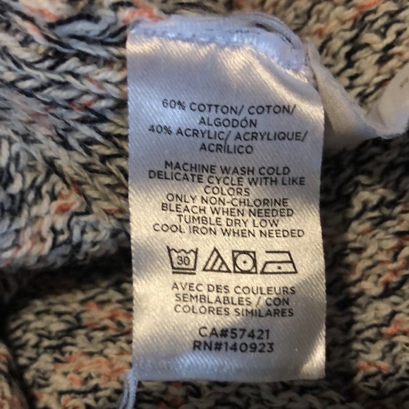 NWOT Loft boat neck, drop shoulder red/black/white oversized sweater - Picture 7 of 8